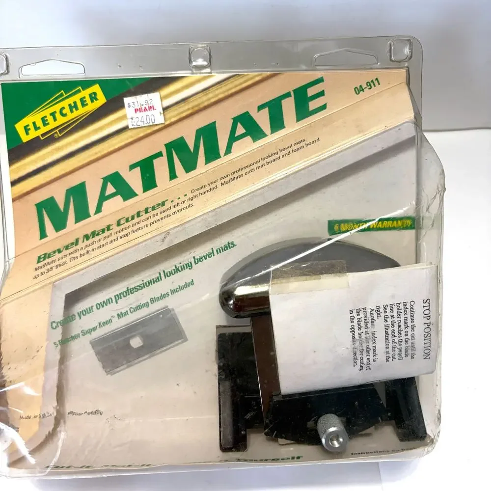 Vintage Fletcher MatMate 04-911 Bevel Mat Cutter NOS Picture Framing Tool USA